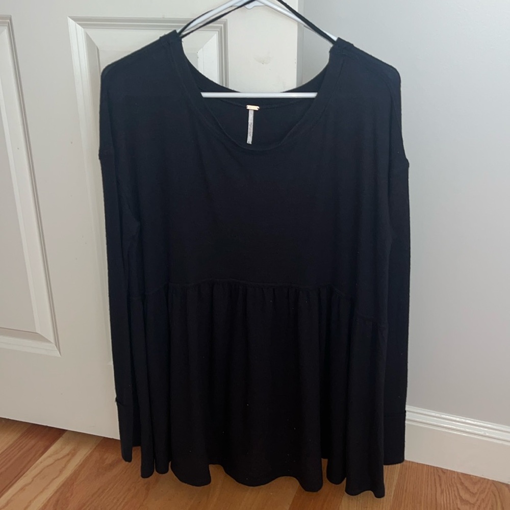 Free people oversized black long sleeve